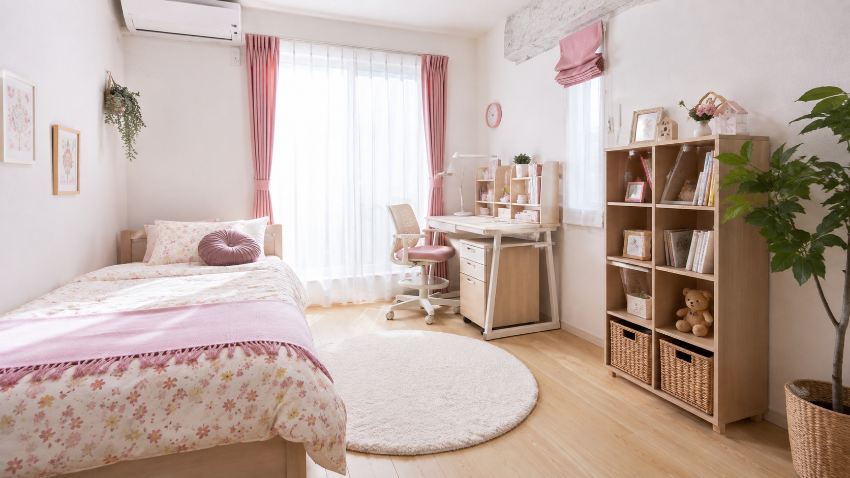 明るい色調の子ども部屋