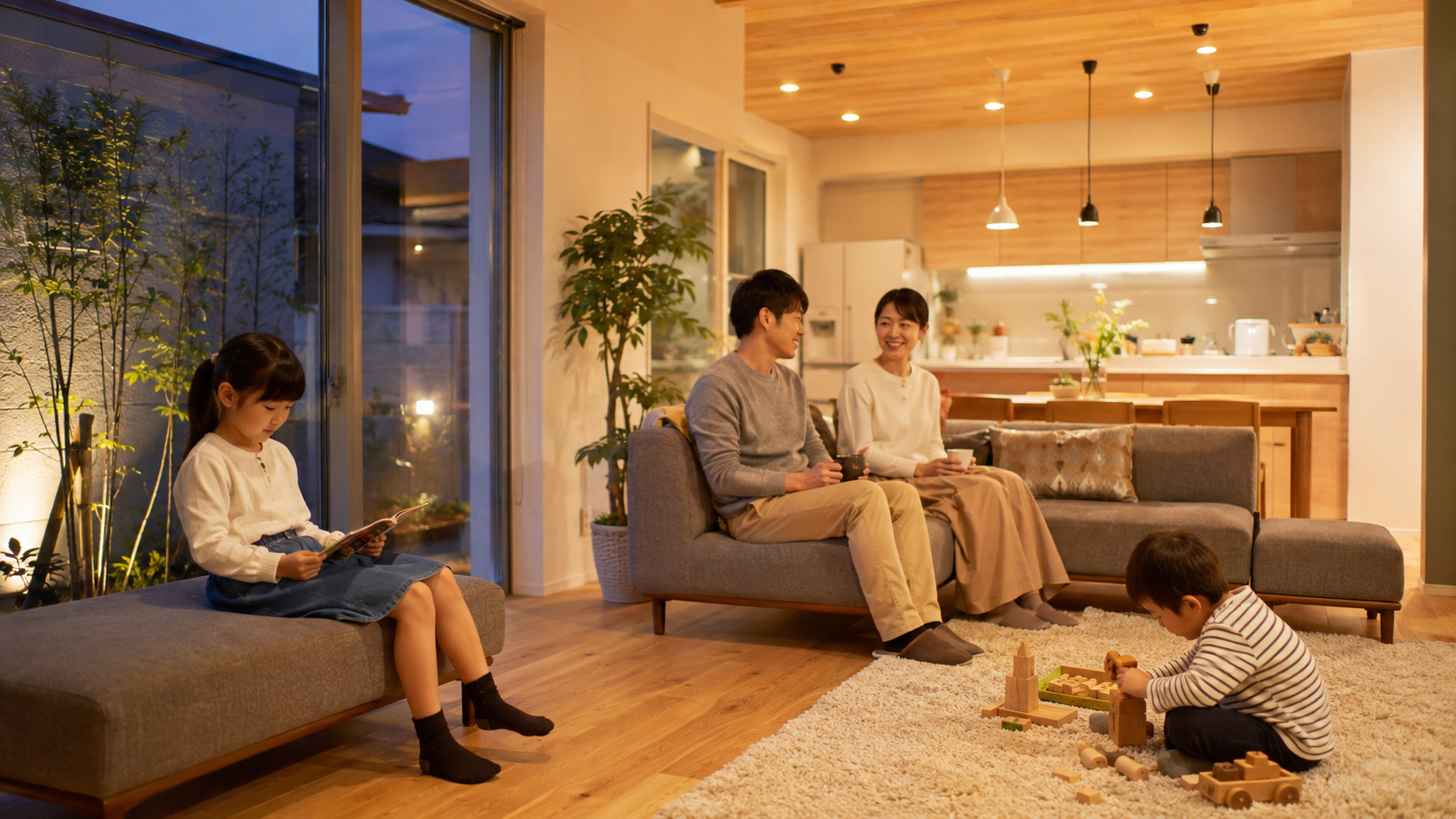 家族で住まいについて相談するイメージ